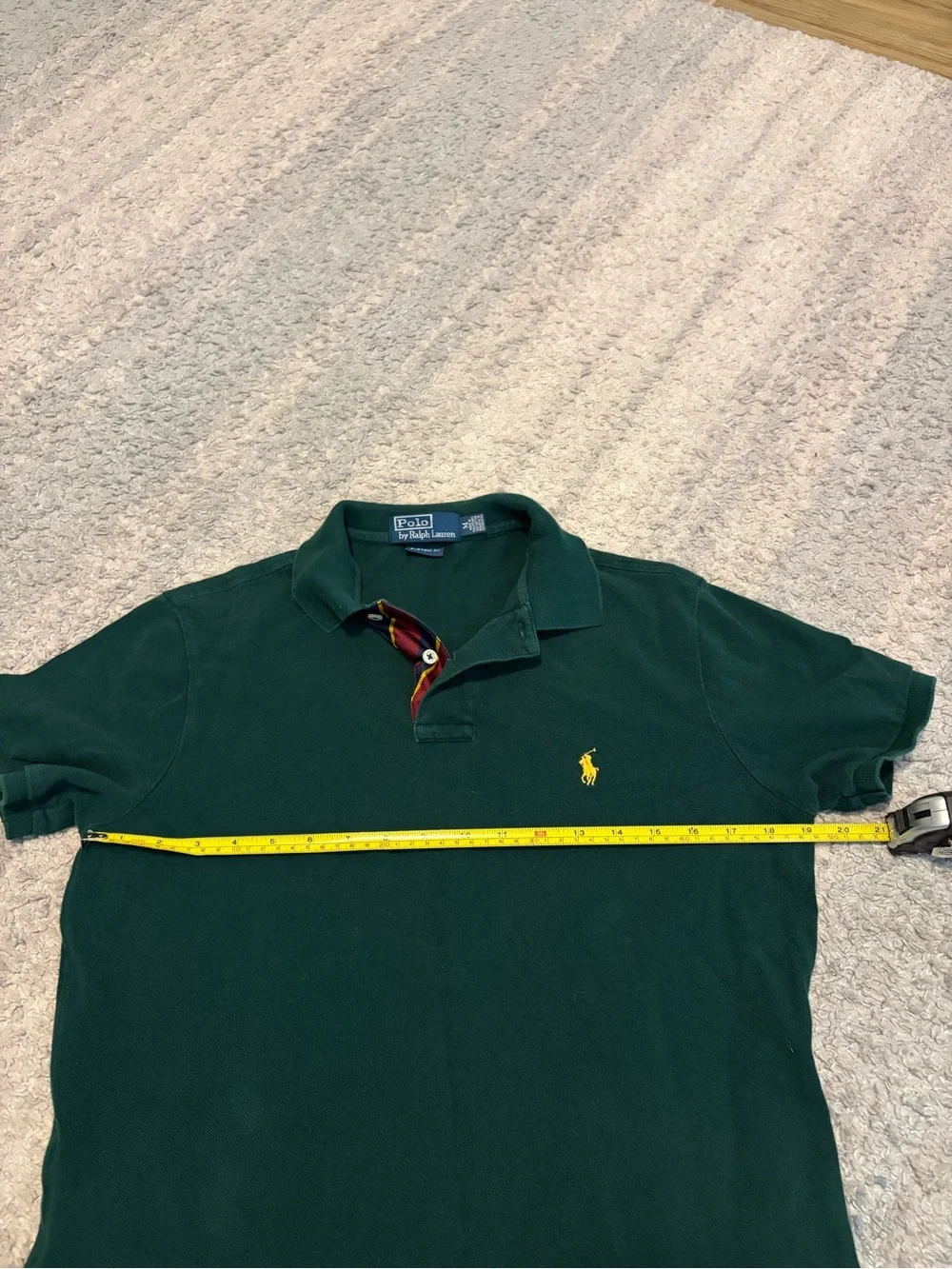 Polo Ralph Lauren Shirt Mens Medium M Burgundy Maroon Custom Slim Fit Pony Polo